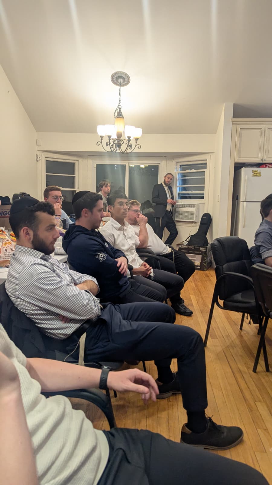 Talmidim listening attentively at Yeshiva Tiferes Yisroel Moshe